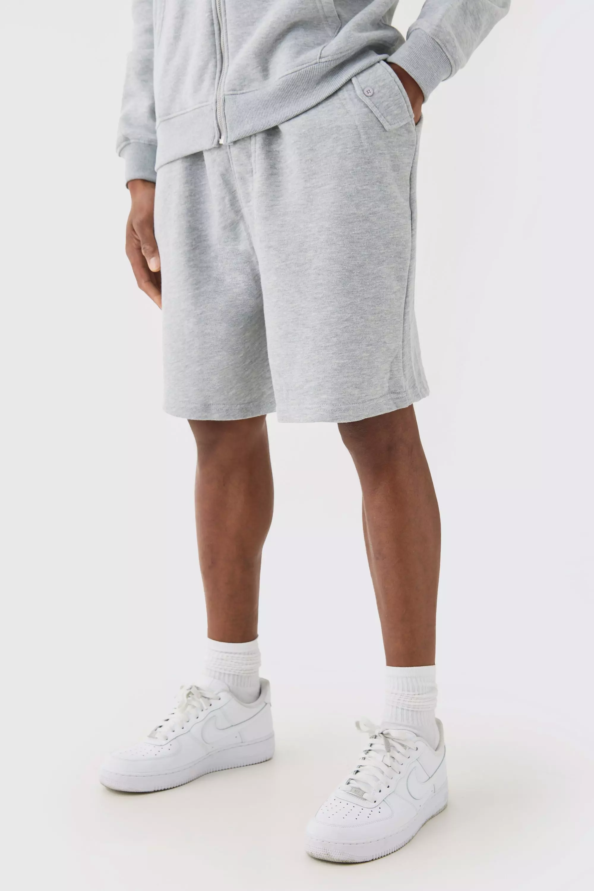 Oversized Drop Crotch Jersey Shorts boohooMAN UK